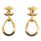 Chanel CC Drop Earrings