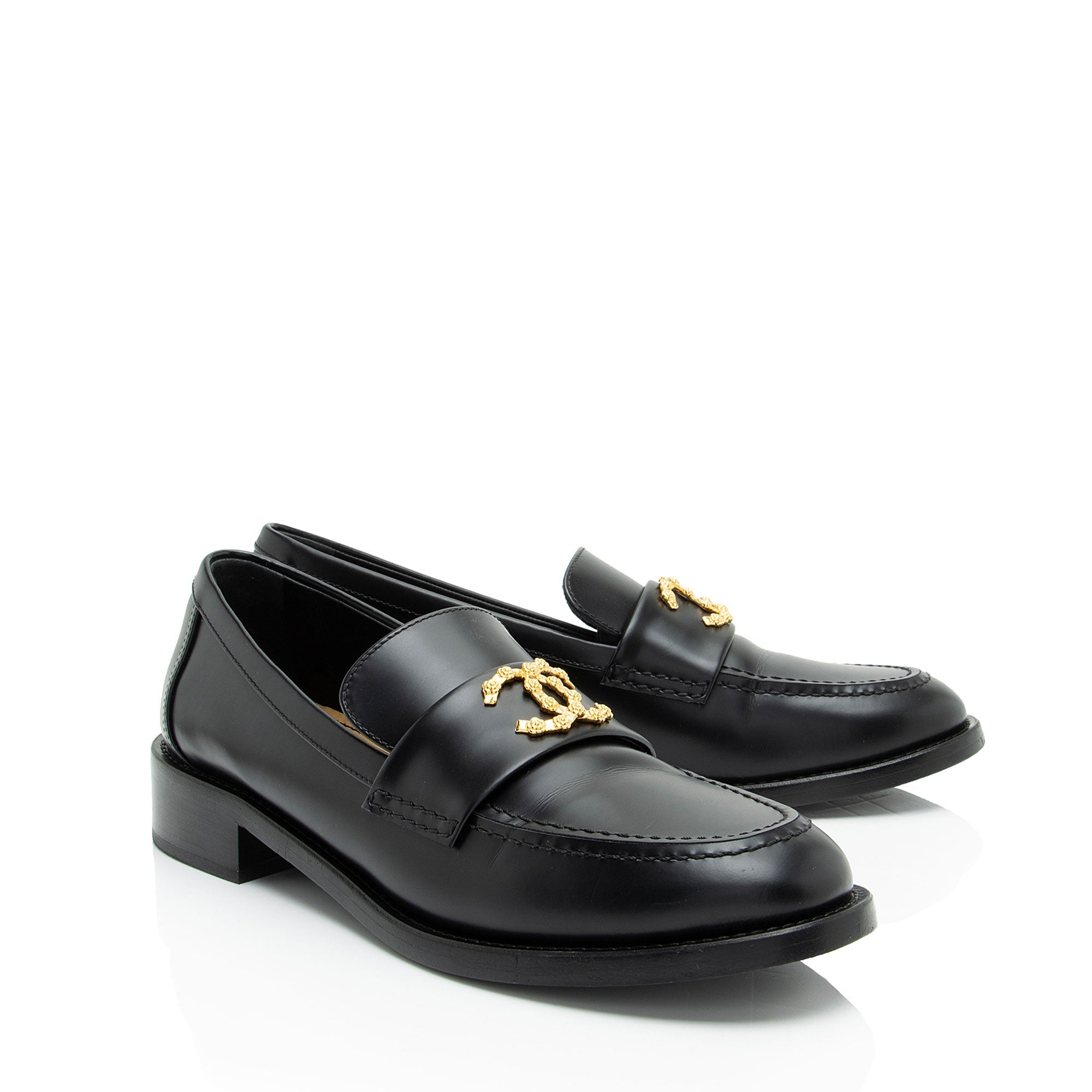 Chanel CC Moccasin Loafers - Size 10 / 40