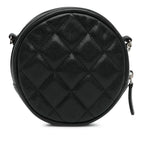 Chanel CC Quilted Caviar Round Clutch With Chain (SHG-Zm82jl)