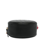 Chanel CC Quilted Lambskin Ribbon Round Clutch With Chain (SHG-oOGi2u)