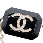 Chanel CC Resin and Faux Pearl Airpods Pro Case Necklace