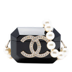 Chanel CC Resin and Faux Pearl Airpods Pro Case Necklace