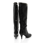 Chanel Calfskin CC Chain Knee High Boots - Size 9.5 / 39.5