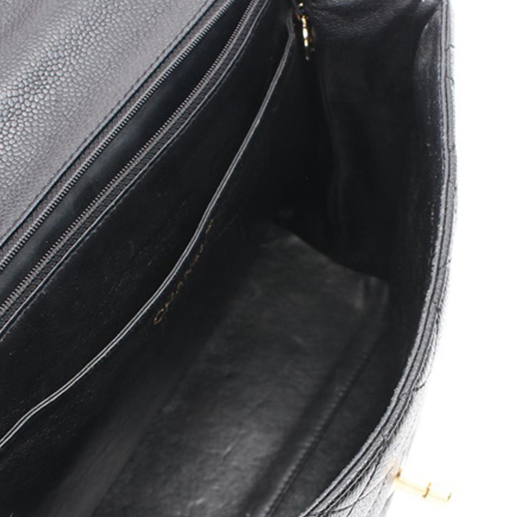 Chanel Caviar Kelly Top Handle Bag (SHG-TzXj4g)