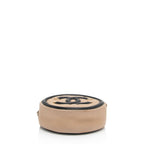 Chanel Caviar Leather CC Filigree Round Clutch with Chain - FINAL SALE (SHF-eQCfuj)