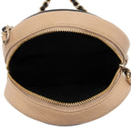 Chanel Caviar Leather CC Filigree Round Clutch with Chain - FINAL SALE (SHF-eQCfuj)