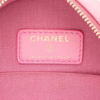 Chanel Caviar Leather Crystal CC Round Clutch with Chain (SHF-FU2AgY)