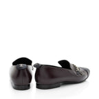 Chanel Crackled Goatskin CC Charm Cap Toe Loafers - Size 7.5 / 37.5