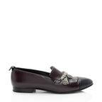 Chanel Crackled Goatskin CC Charm Cap Toe Loafers - Size 7.5 / 37.5