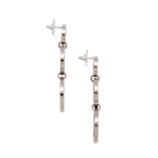 Chanel Crystal CC Triple Circle Drop Earrings