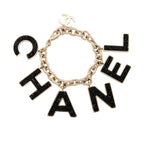 Chanel Crystal Logo Charm Bracelet