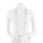 Chanel Crystal Pearl CC Long Necklace (SHF-oKOF4P)