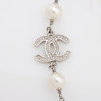 Chanel Crystal Pearl CC Long Necklace