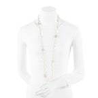 Chanel Crystal Pearl CC Long Necklace