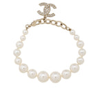 Chanel Faux Pearl Crystal CC Bracelet (SHF-cQxYOA)