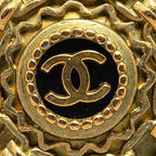 Chanel Gold Plated CC Clip On Earrings
