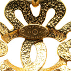 Chanel Gold Plated CC Flower Pendant Necklace