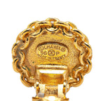 Chanel Gold Plated CC Round Clip On Earrings