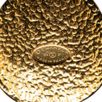Chanel Gold Plated CC Round Pendant Necklace
