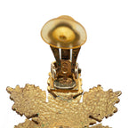 Chanel Gold Plated CC Snowflake Clip On Earrings