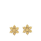 Chanel Gold Plated CC Snowflake Clip On Earrings