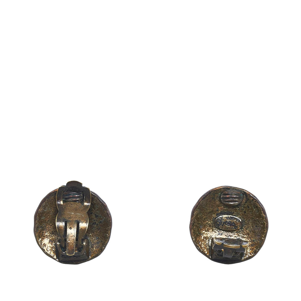Chanel Gold-Tone Clip-On CC Earrings (SHG-GUWEtm)