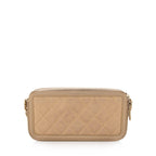 Chanel Grained Calfskin CC Filigree Clutch with Chain (SHF-22656)