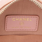 Chanel Iridescent Caviar Leather Mother of Pearl CC Round Clutch with Chain (SHF-YKChQe)