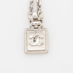 Chanel Iridescent Crystal CC Perfume Bottle Necklace