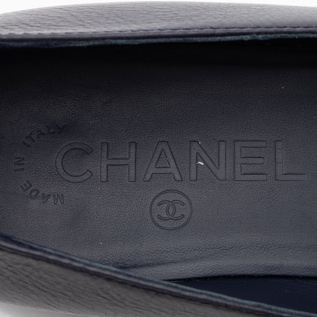 Chanel Lambskin CC Loafers - Size 7.5 / 37.5