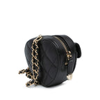 Chanel Lambskin CC in Love Heart Necklace Bag (SHG-rraSBR)