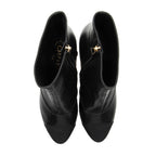 Chanel Leather Grosgrain CC Cap Toe Booties - Size 10 / 40 (SHF-dvns34)