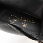 Chanel Leather Grosgrain CC Cap Toe Booties - Size 10 / 40 (SHF-dvns34)