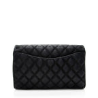 Chanel Matte Caviar Leather Chain Flap Clutch Bag (SHF-19570)