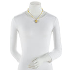Chanel Pearl Crystal Camellia CC Pendent Necklace (SHF-18864)