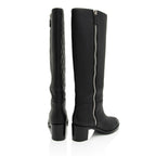 Chanel Quilted Calfskin Patent Leather Cap Toe Logo Boots - Size 7 / 37 (SHF-1bljRC)