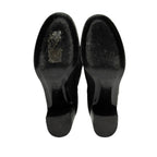 Chanel Quilted Calfskin Patent Leather Cap Toe Logo Boots - Size 7 / 37 (SHF-1bljRC)