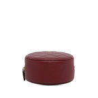 Chanel Quilted Caviar Round Clutch With Chain (SHG-oNHYrK)