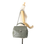 Chanel Quilted Glazed Calfskin Mademoiselle Lock Kelly Flap