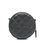 Chanel Quilted Lambskin Round Pearl Clutch with Chain (SHG-57ukAg)