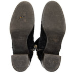 Chanel Quilted Suede Shearling Ankle Boots - Size 8.5 / 38.5 (SHF-18371)