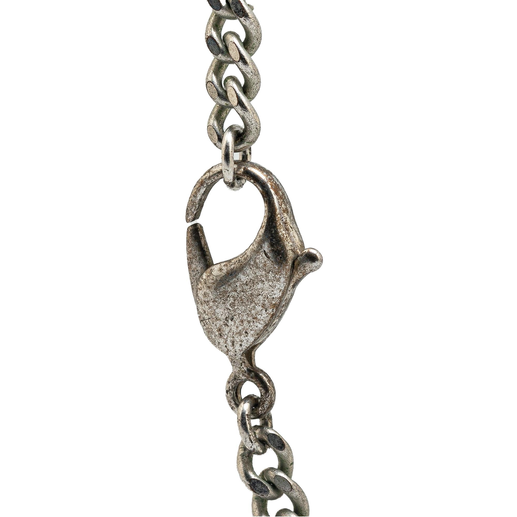 Chanel Resin CC Camellia Charm Necklace