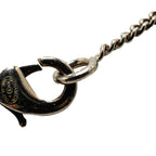 Chanel Silver Plated CC Rhinestones Pendant Necklace