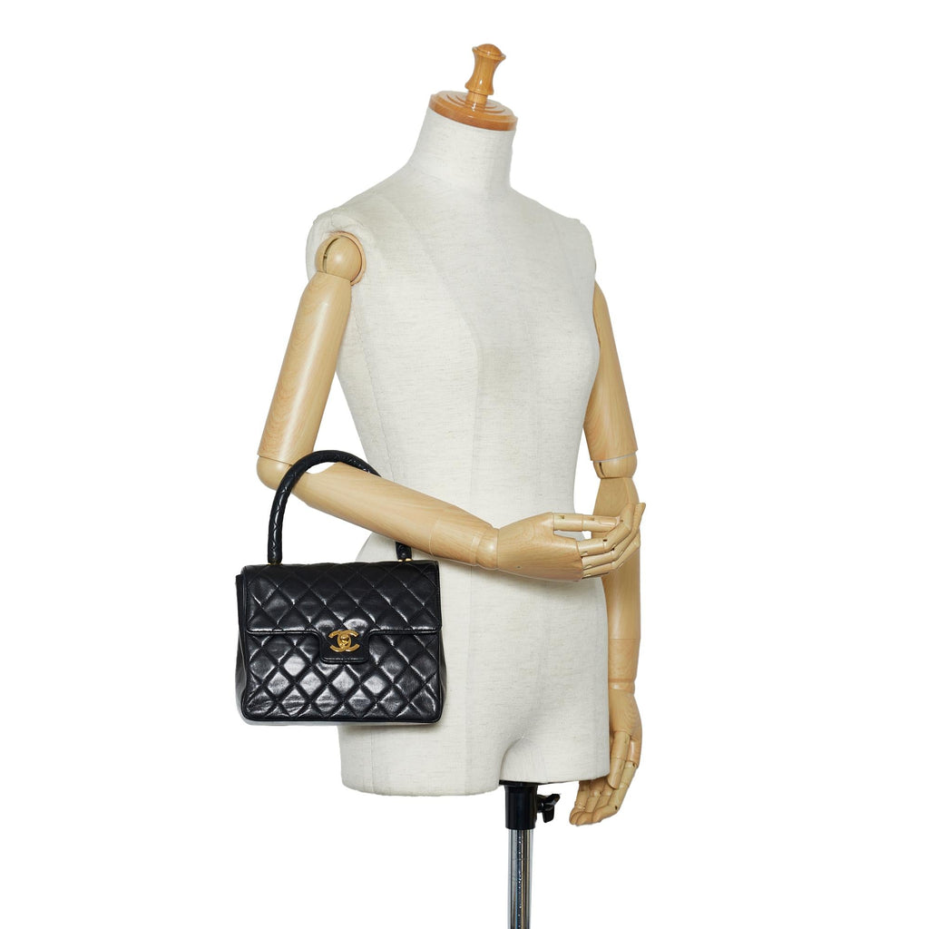 Chanel Small Lambskin Kelly Top Handle Bag (SHG-LKG1nz)