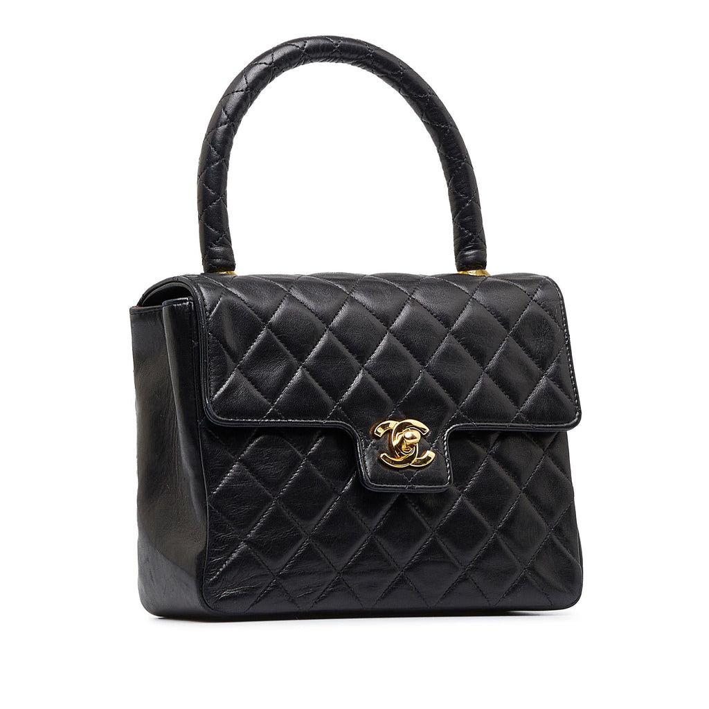 Chanel Small Lambskin Kelly Top Handle Bag (SHG-LKG1nz)