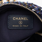 Chanel Tweed CC Round Clutch with Chain