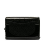 Chanel Tweed Chocolate Bar Camellia Clutch (SHG-6UFZfw)