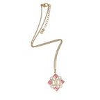 Chanel Vintage Crystal CC Geometric Necklace