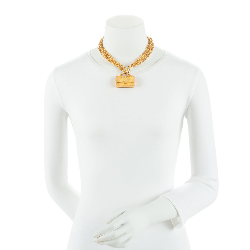 Chanel Vintage Flap Bag Necklace