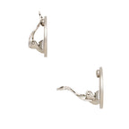 Chanel Vintage Logo Round Clip On Earrings (SHF-21529)